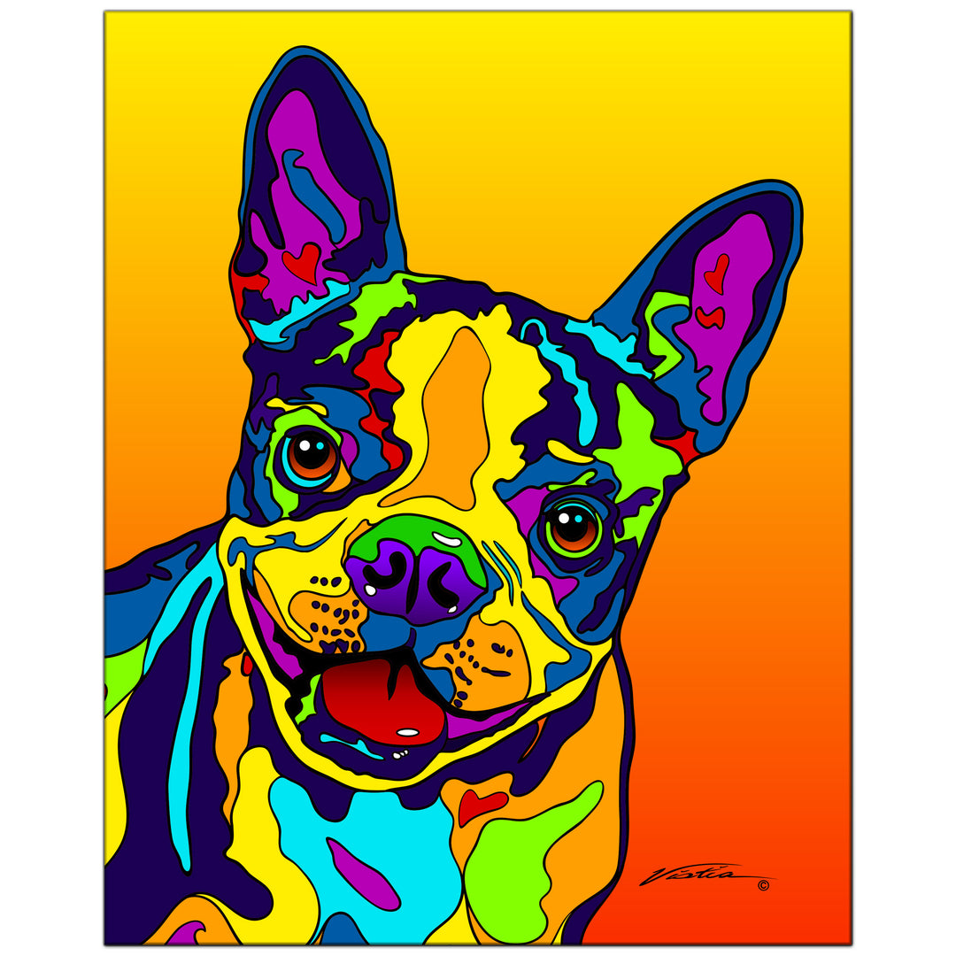Boston Terrier on Metal from The Colorful World of Michael Vistia Image #1