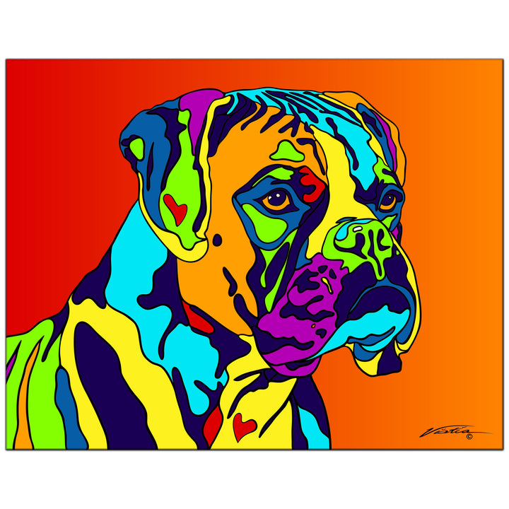 Boxer #2 on Metal from The Colorful World of Michael Vistia Image #1