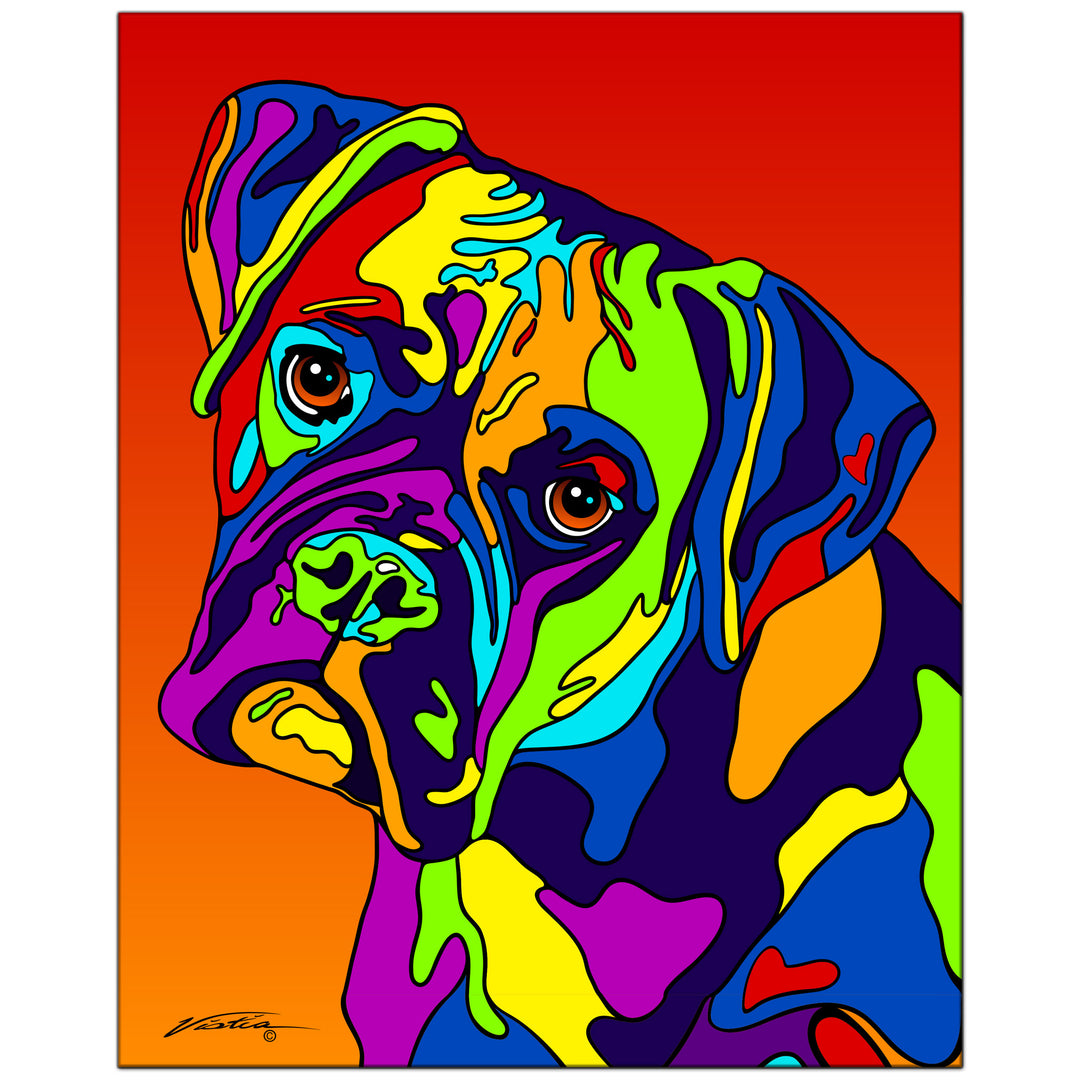 Boxer #3 on Metal from The Colorful World of Michael Vistia Image #1