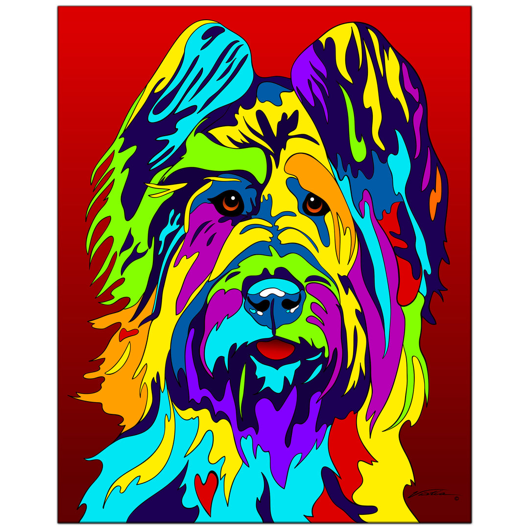 Briard on Metal from The Colorful World of Michael Vistia Image #1