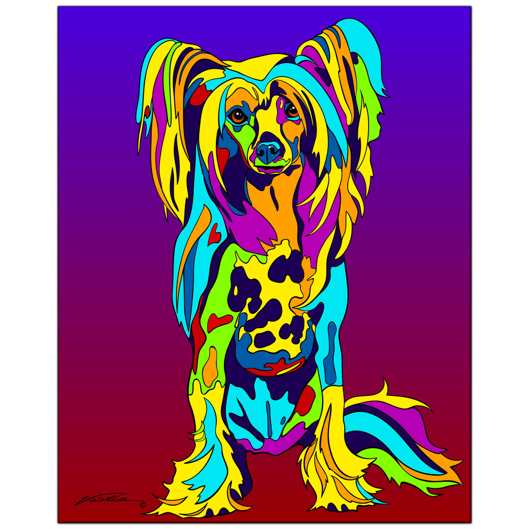 Chinese Crested on Metal from The Colorful World of Michael Vistia Image #1