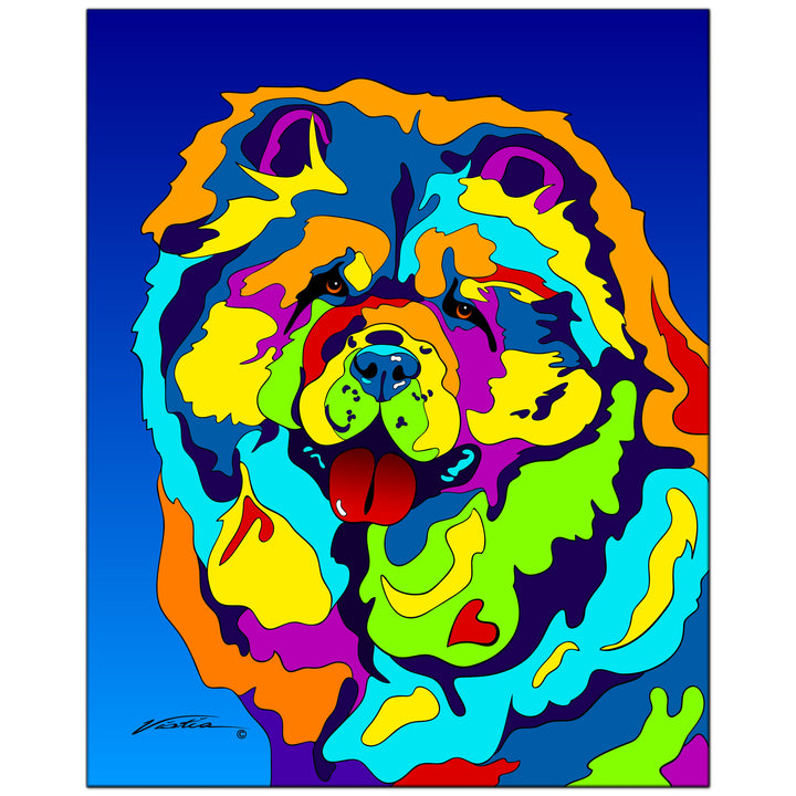 Chow Chow on Metal from The Colorful World of Michael Vistia Image #1