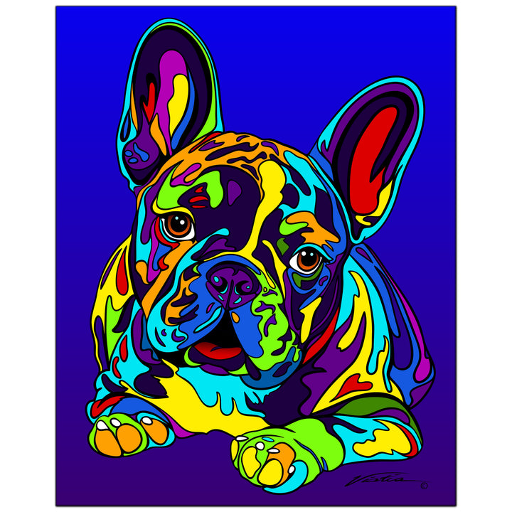 French Bulldog #3 on Metal from The Colorful World of Michael Vistia Image #1