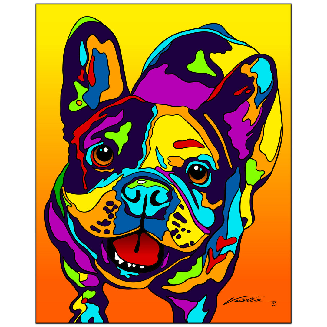 French Bulldog #1 on Metal from The Colorful World of Michael Vistia Image #1