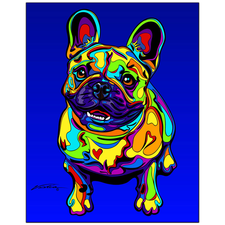 French Bulldog #2 on Metal from The Colorful World of Michael Vistia Image #1