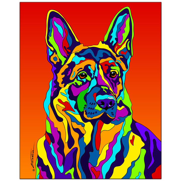German Shepherd on Metal from The Colorful World of Michael Vistia Image #1