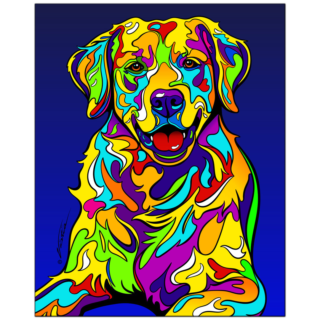 Golden Retriever on Metal from The Colorful World of Michael Vistia Image #1