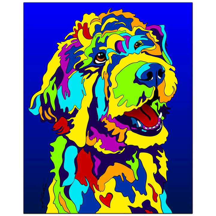 Goldendoodle #2 on Metal from The Colorful World of Michael Vistia Image #1