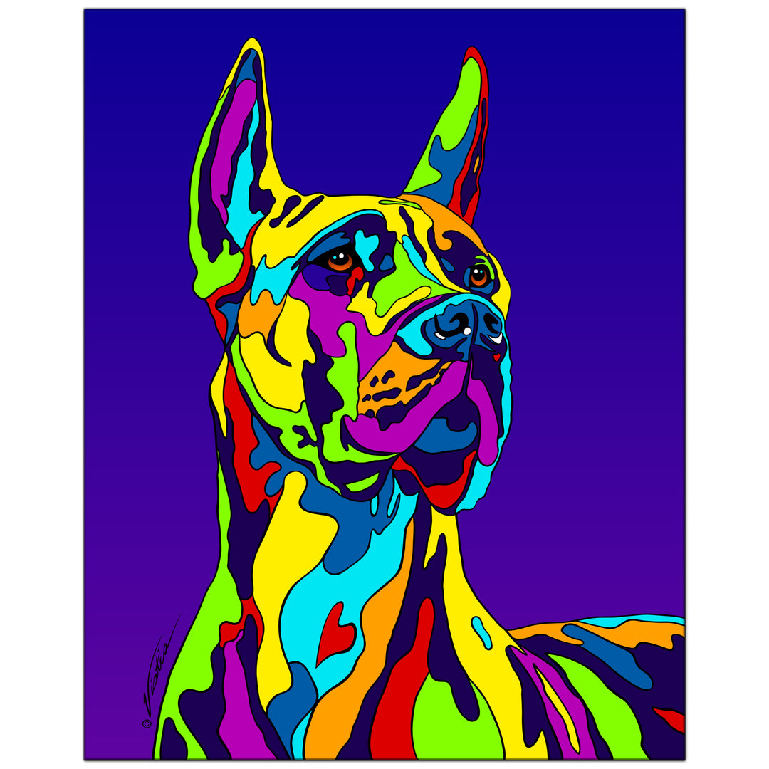 Great Dane #2 on Metal from The Colorful World of Michael Vistia Image #1