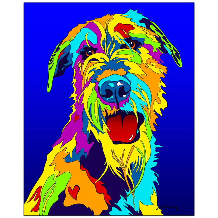 Irish Wolf Hound on Metal from The Colorful World of Michael Vistia Image #1