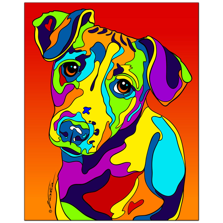 Jack Russell on Metal from The Colorful World of Michael Vistia Image #1