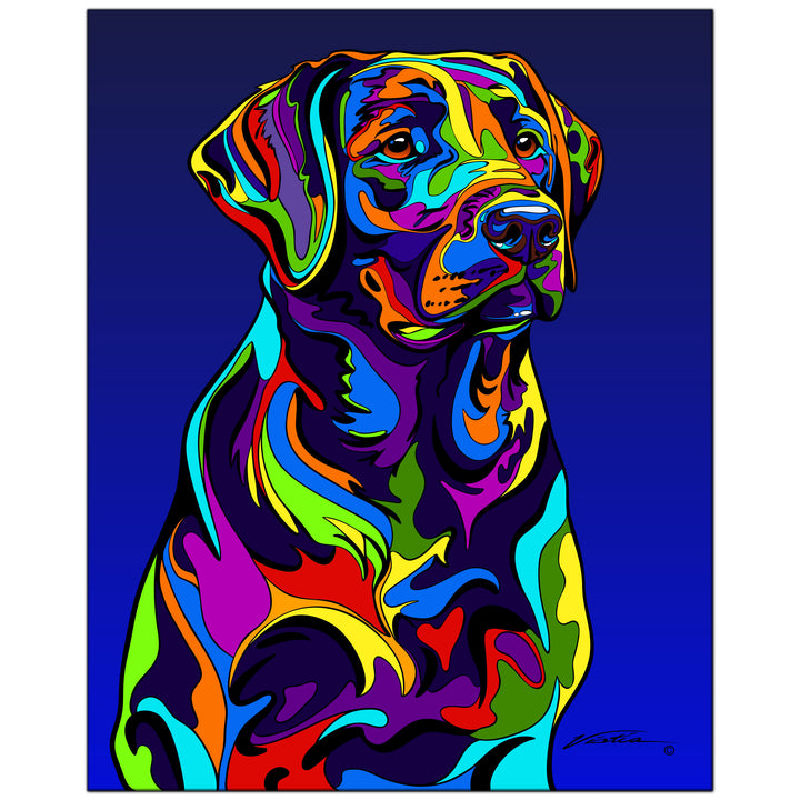 Labrador Retriever #1 on Metal from The Colorful World of Michael Vistia Image #1