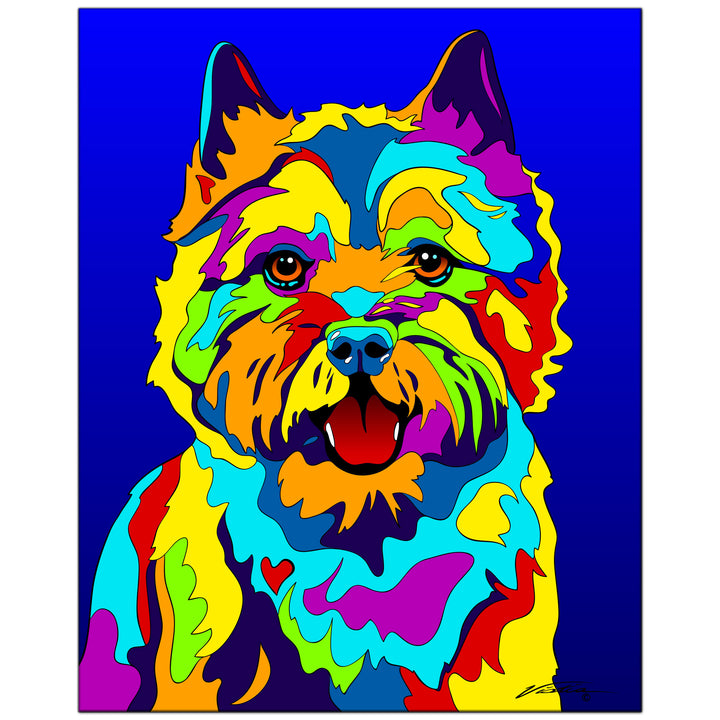Norwich Terrier on Metal from The Colorful World of Michael Vistia Image #1