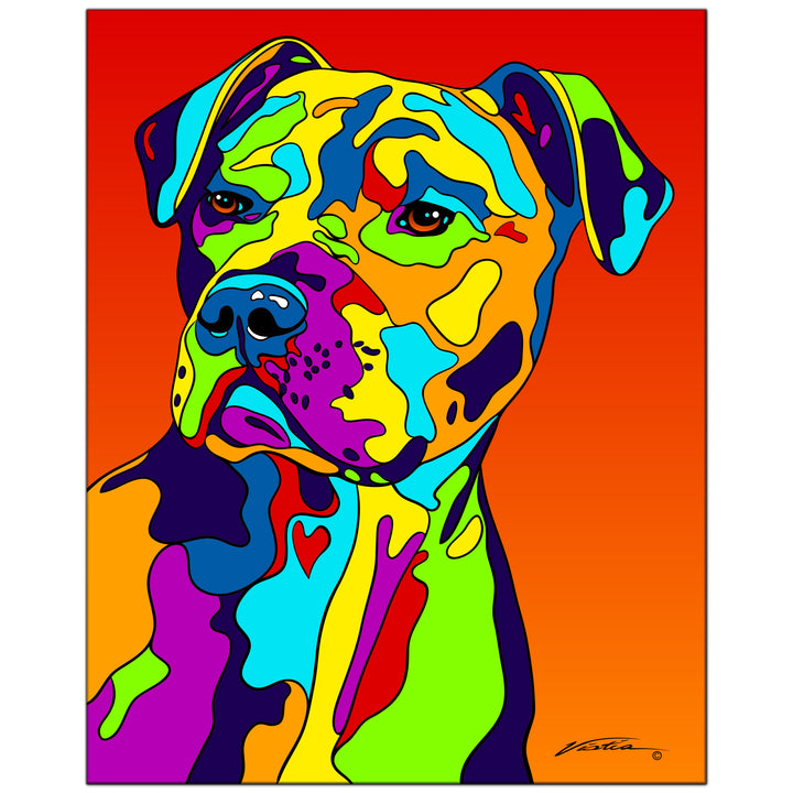 Pit Bull #1 on Metal from The Colorful World of Michael Vistia Image #1