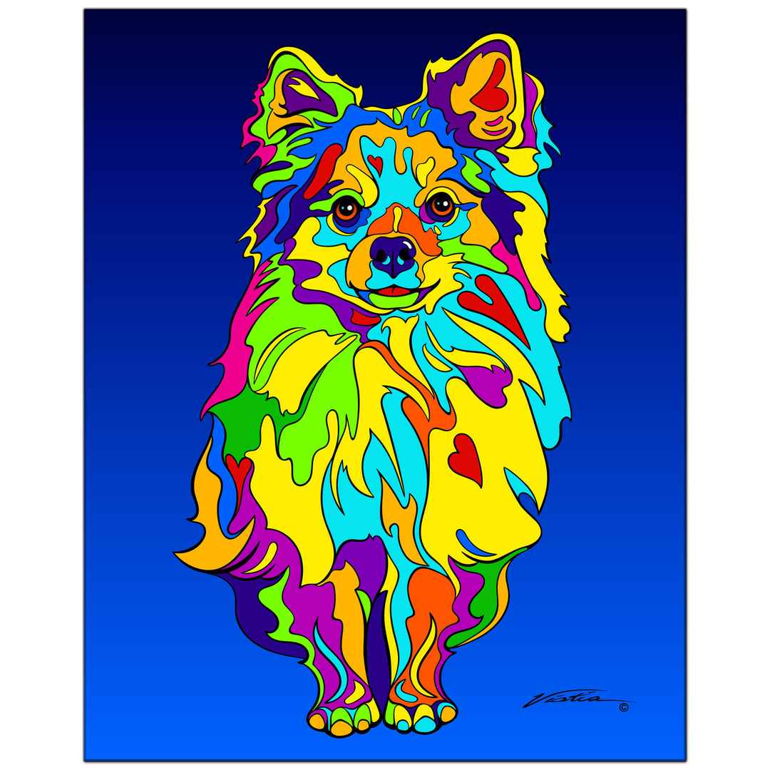 Pomeranian #2 on Metal from The Colorful World of Michael Vistia Image #1