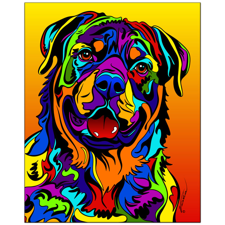 Rottweiler on Metal from The Colorful World of Michael Vistia Image #1