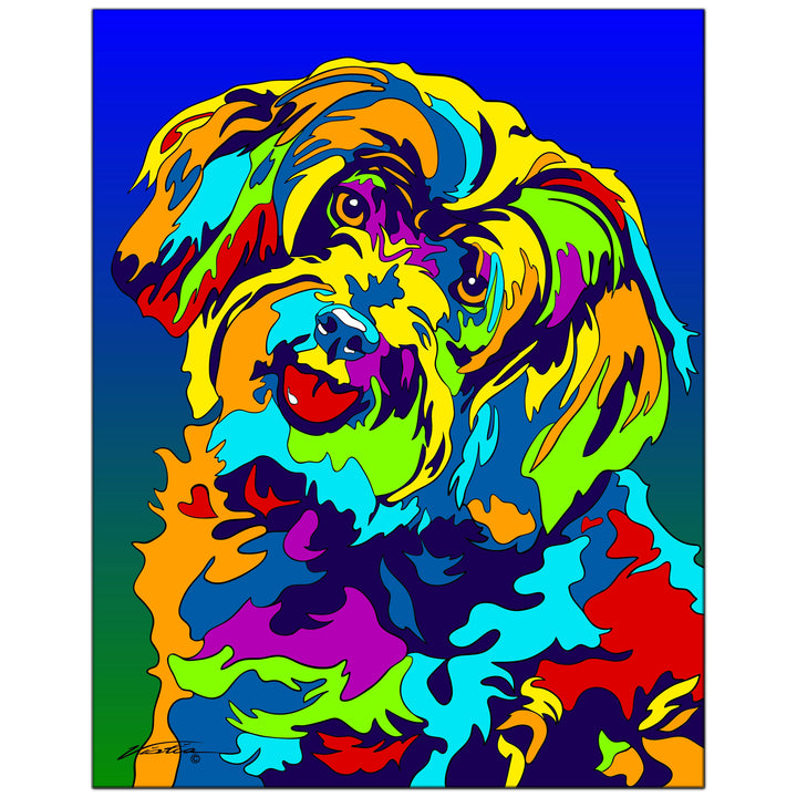 Schnoodle #3 on Metal from The Colorful World of Michael Vistia Image #1
