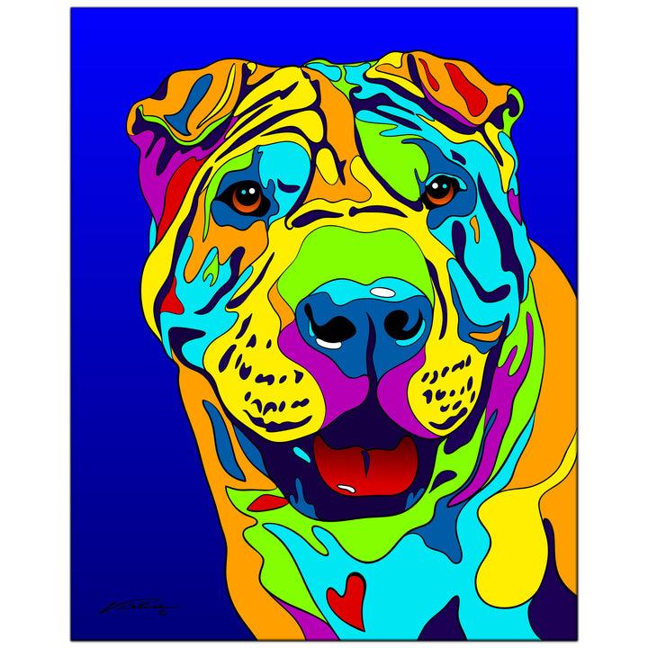 Shar Pei #2 on Metal from The Colorful World of Michael Vistia Image #1