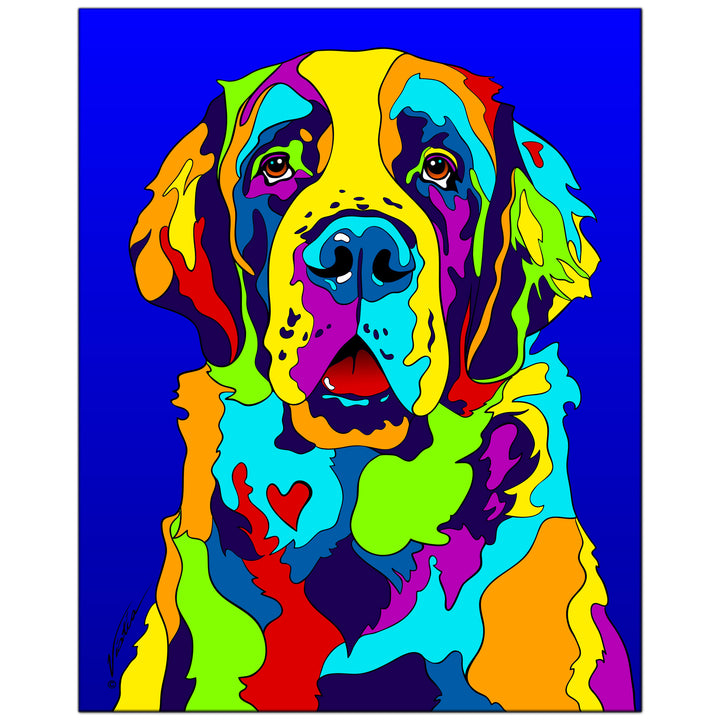 St. Bernard #1 on Metal from The Colorful World of Michael Vistia Image #1