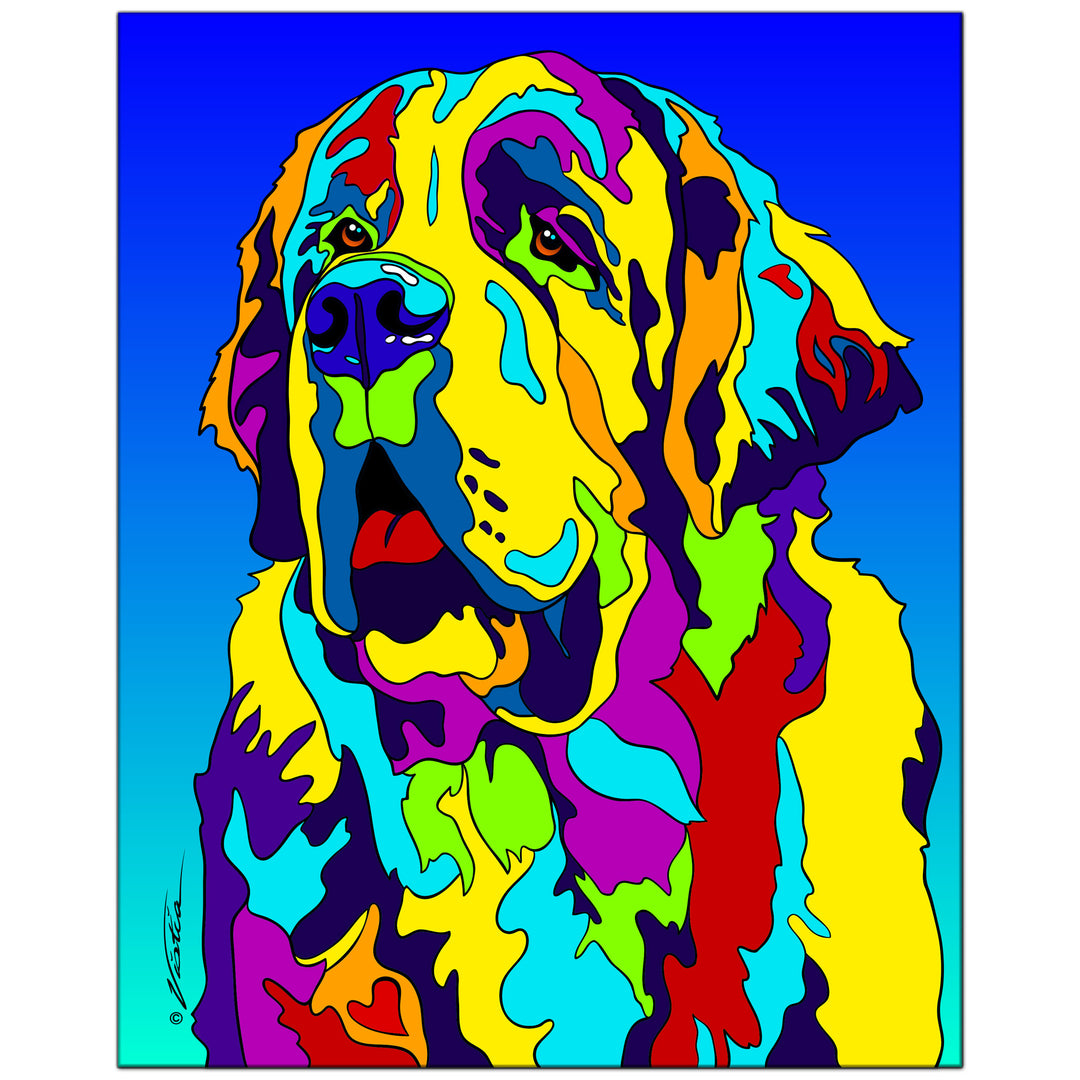 St. Bernard #2 on Metal from The Colorful World of Michael Vistia Image #1