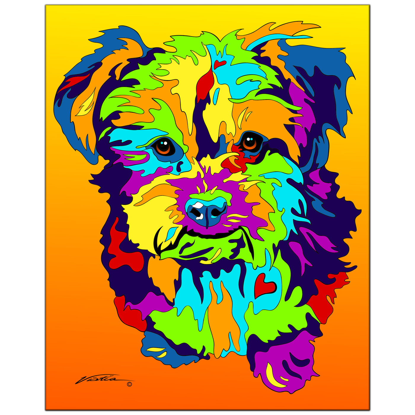 Yorkipoo on Metal from The Colorful World of Michael Vistia Image #1
