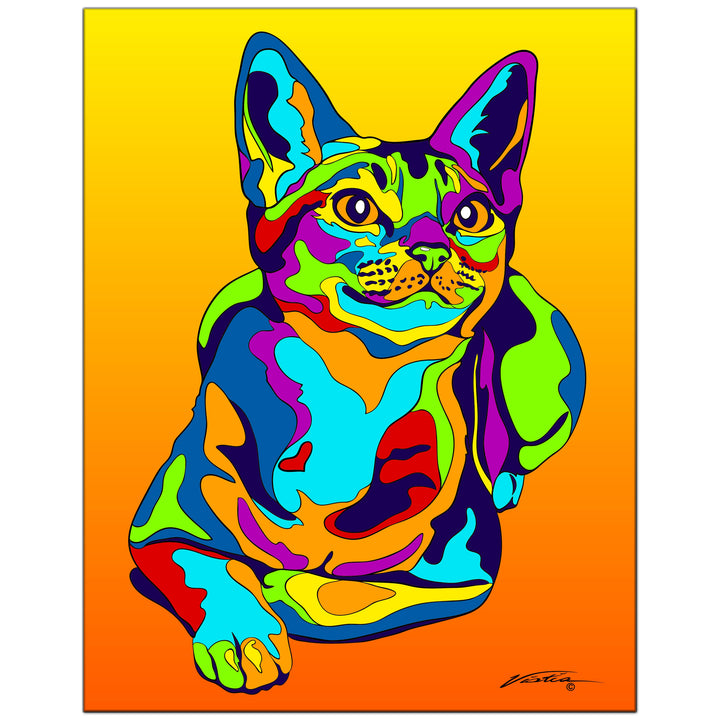 Kitty #1 on Metal from The Colorful World of Michael Vistia Image #1