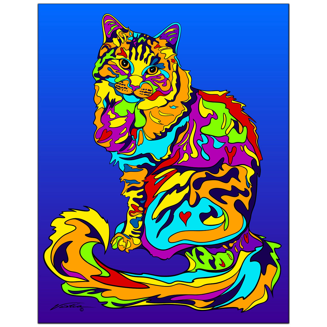 Kitty #2 on Metal from The Colorful World of Michael Vistia Image #1