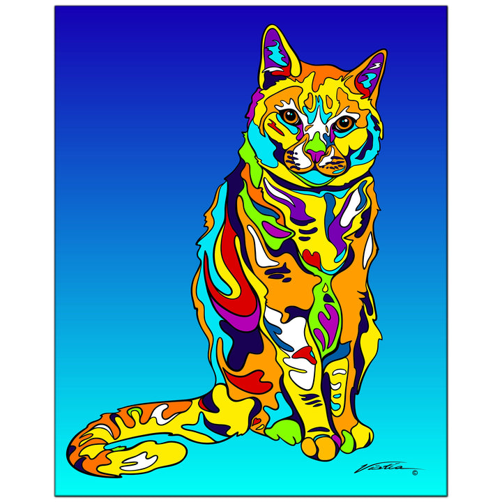 Kitty #3 on Metal from The Colorful World of Michael Vistia Image #1