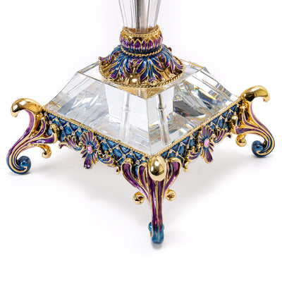 Enamel & Crystal Clock