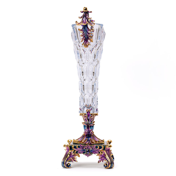 Tall Honeycomb Vase - Purple