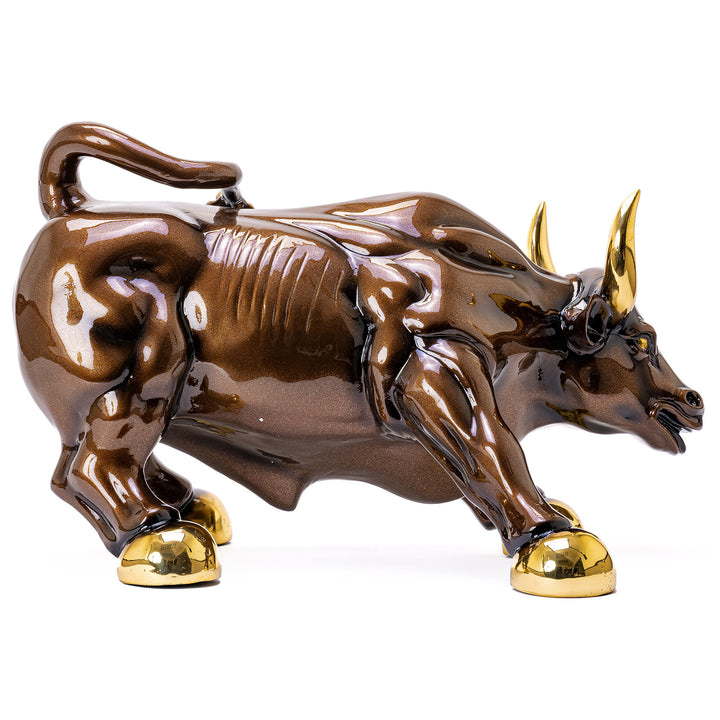 Handcrafted Lamborghini finish on bronze bull