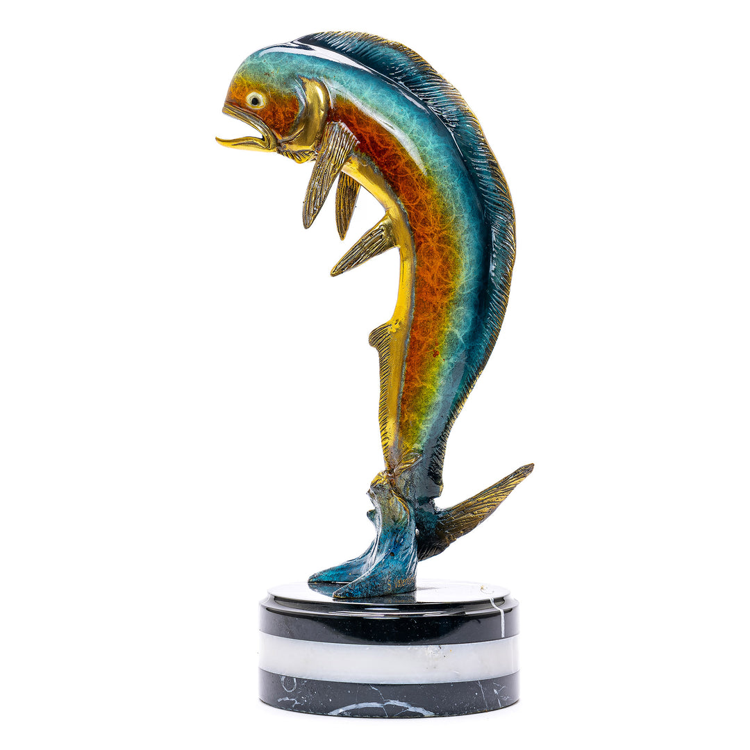 Elegant bronze Dorado marine statue