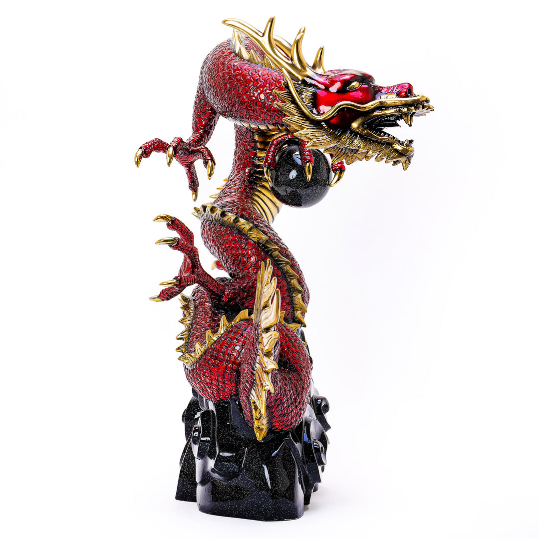 Muzika's custom painted bronze dragon with clear coat