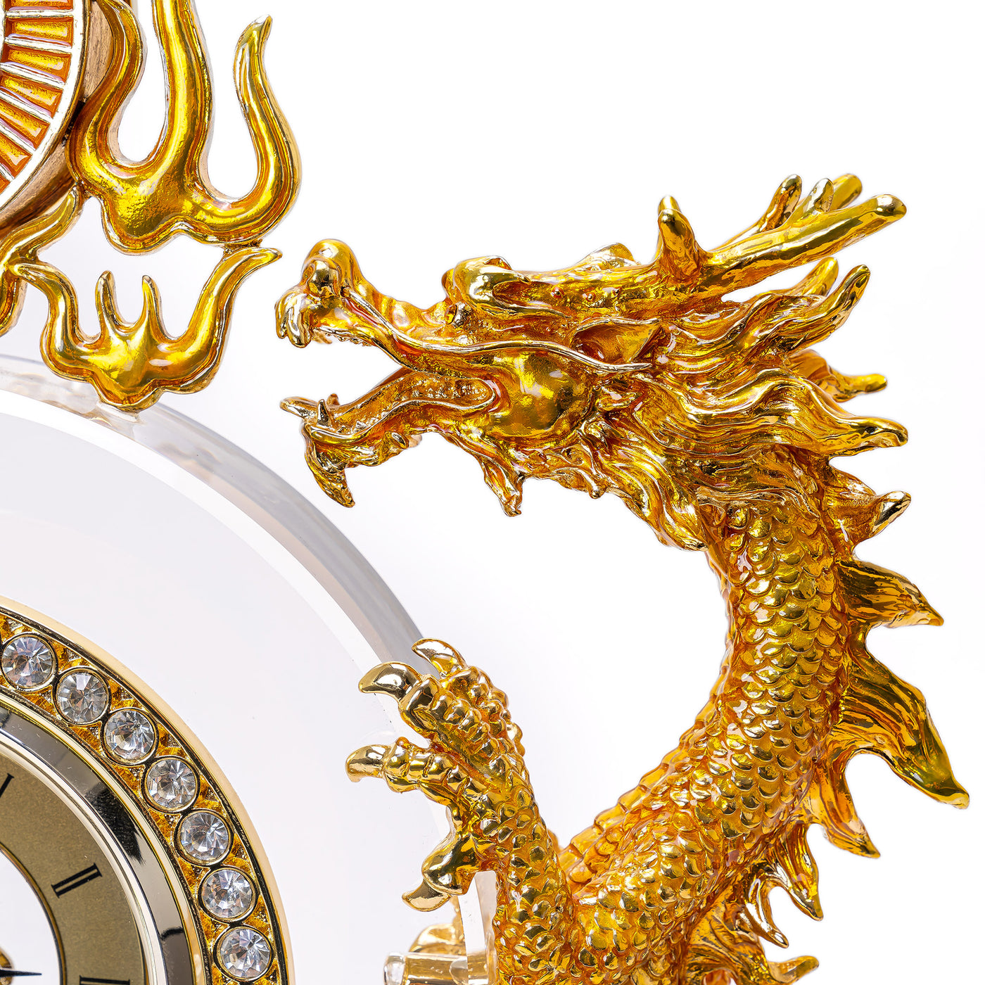 Gold Dragon Clock & Candelabras