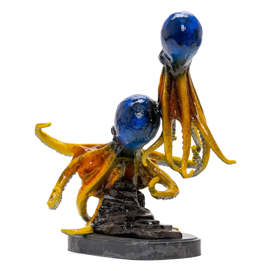 Mesmerizing Marine Elegance: Bronze 2 Octopus Sculpture