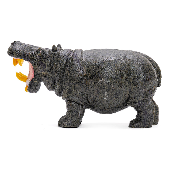 Carved Jasper Hippo (Med)