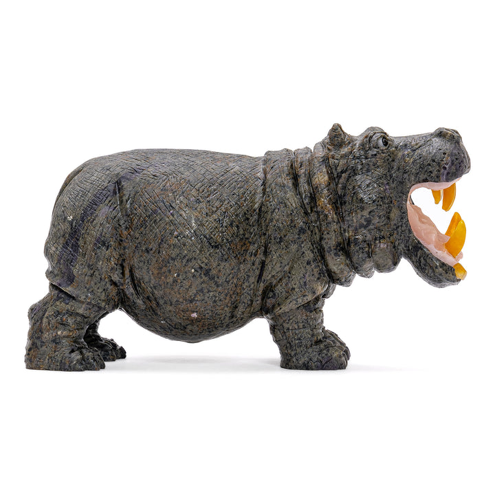 Carved Jasper Hippo (sm)