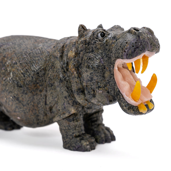 Carved Jasper Hippo (sm)