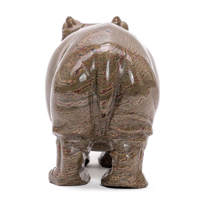 Carved Jasper Hippo (sm)
