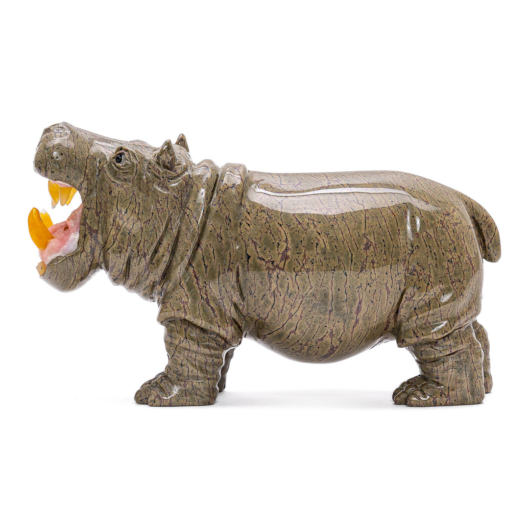 Carved Jasper Hippo (sm)