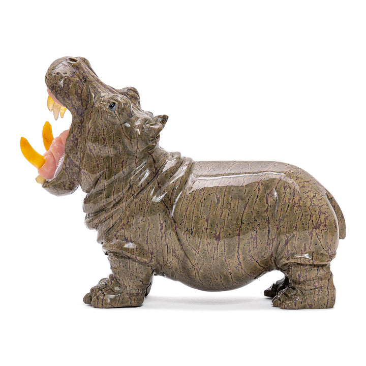 Carved Jasper Hippo (sm)