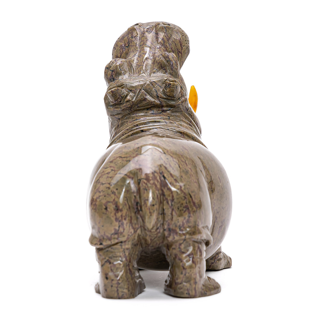 Carved Jasper Hippo (sm)