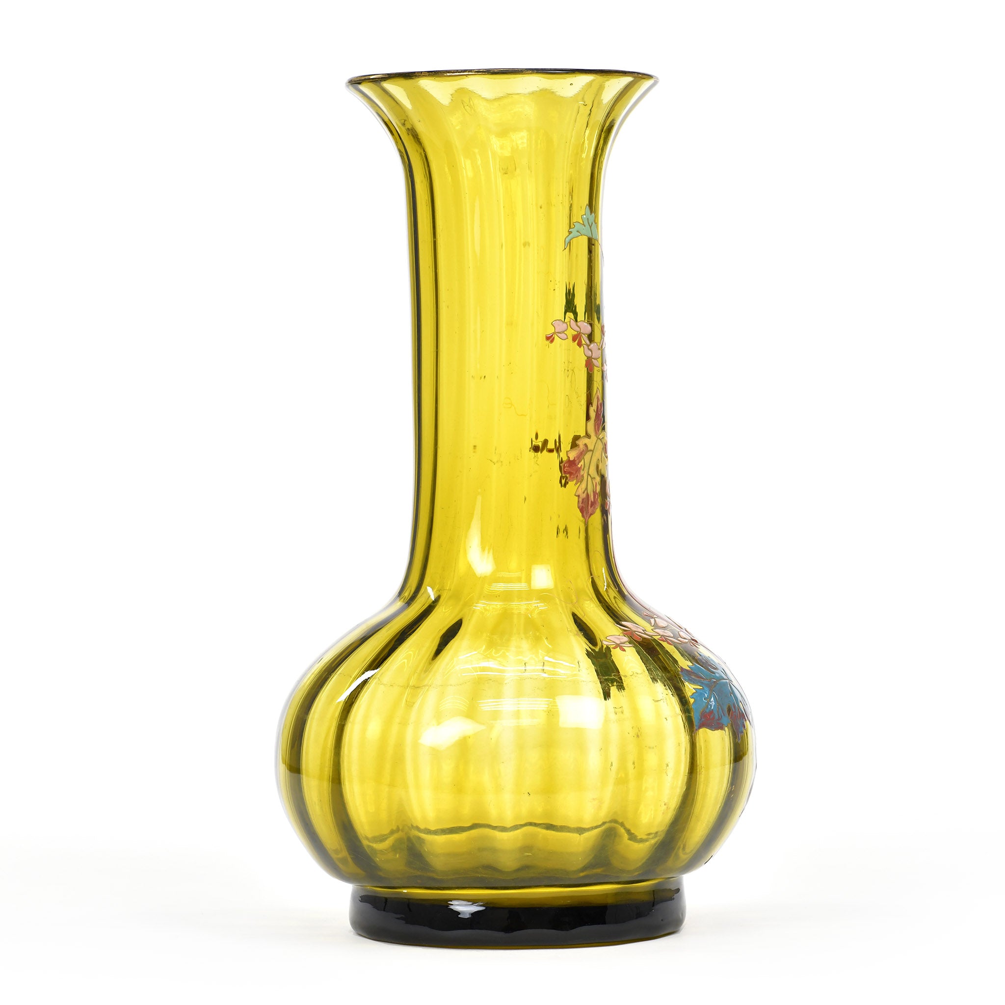 Émile Gallé Monumental Enameled Vase | Antique Nancy Glass A