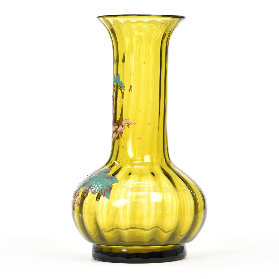 Gold-accented floral vase by Émile Gallé, a testament to Nancy glassmaking