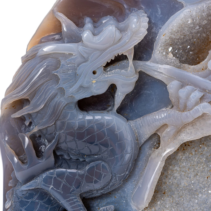 Grey Agate Carving