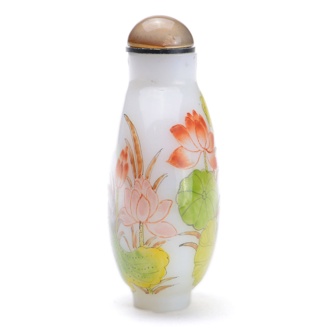 Exquisite Collectible: Snuff Bottle with Intricate Floral & Bird Motif