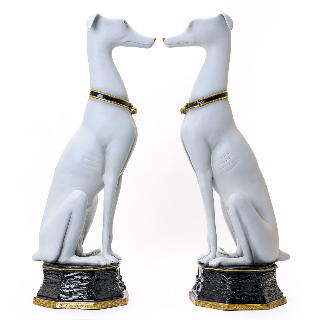 Pair Bronze Whippets