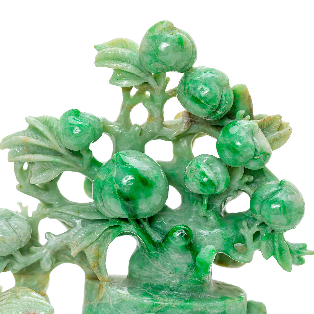 Jade Lidded Peach Tree Vase