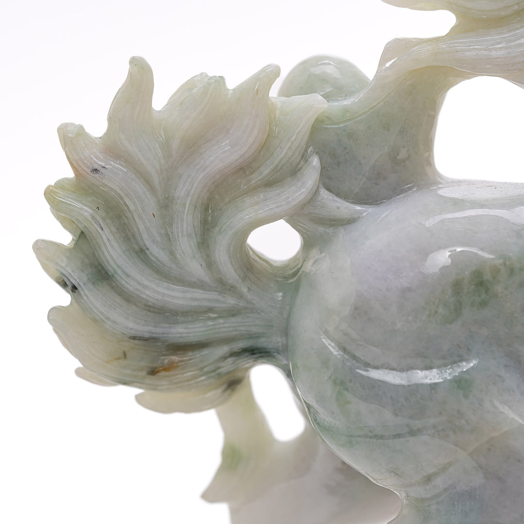 Pale Green Jade Horse Carving